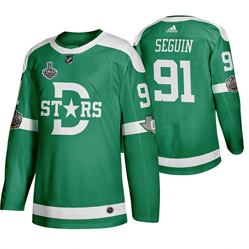 Adidas Dallas Stars 91 Tyler Seguin Men Green 2020 Stanley Cup Final Stitched Classic Retro NHL Jersey